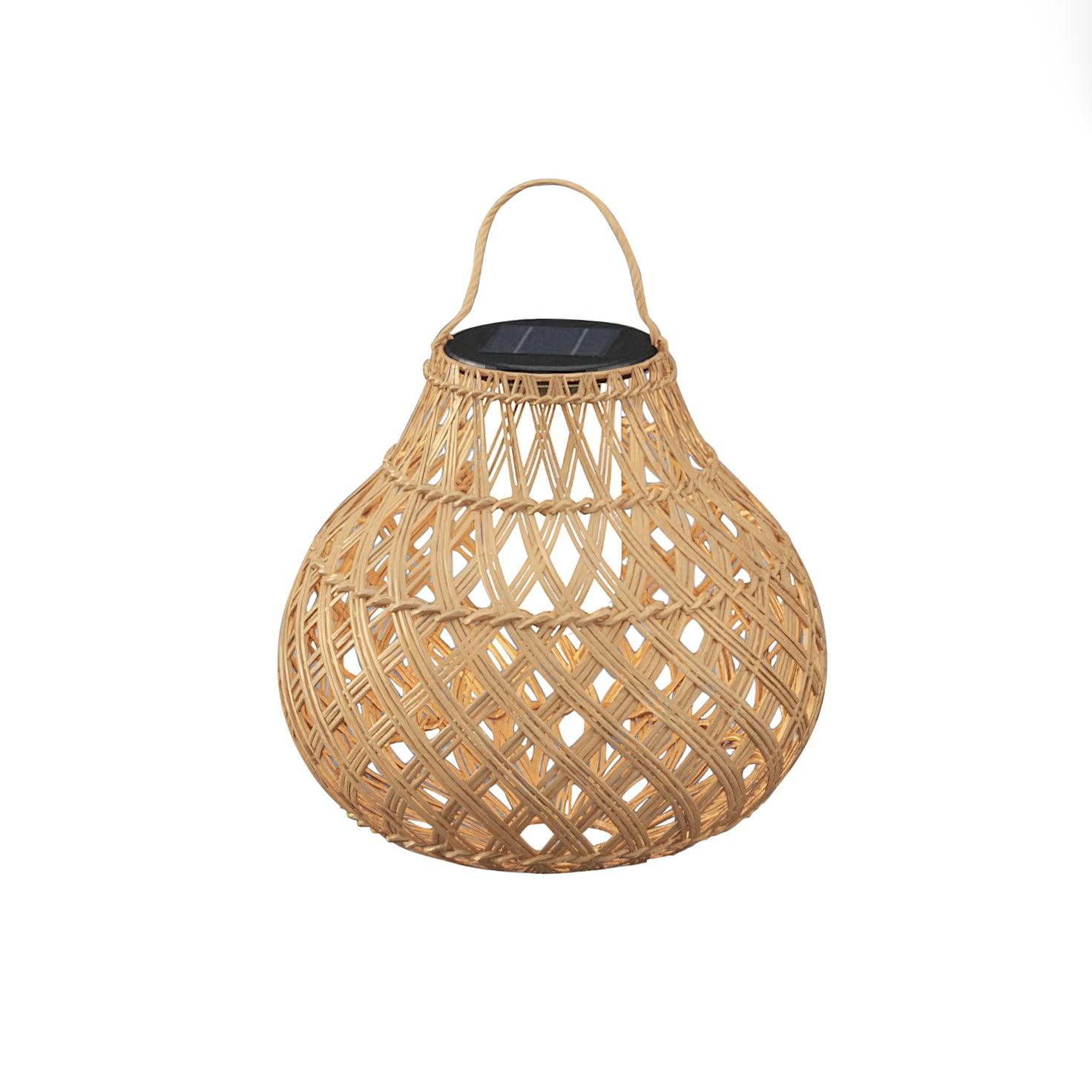 Isenor Woven Sphere Lantern Outdoor Lamp-Neutral Decor