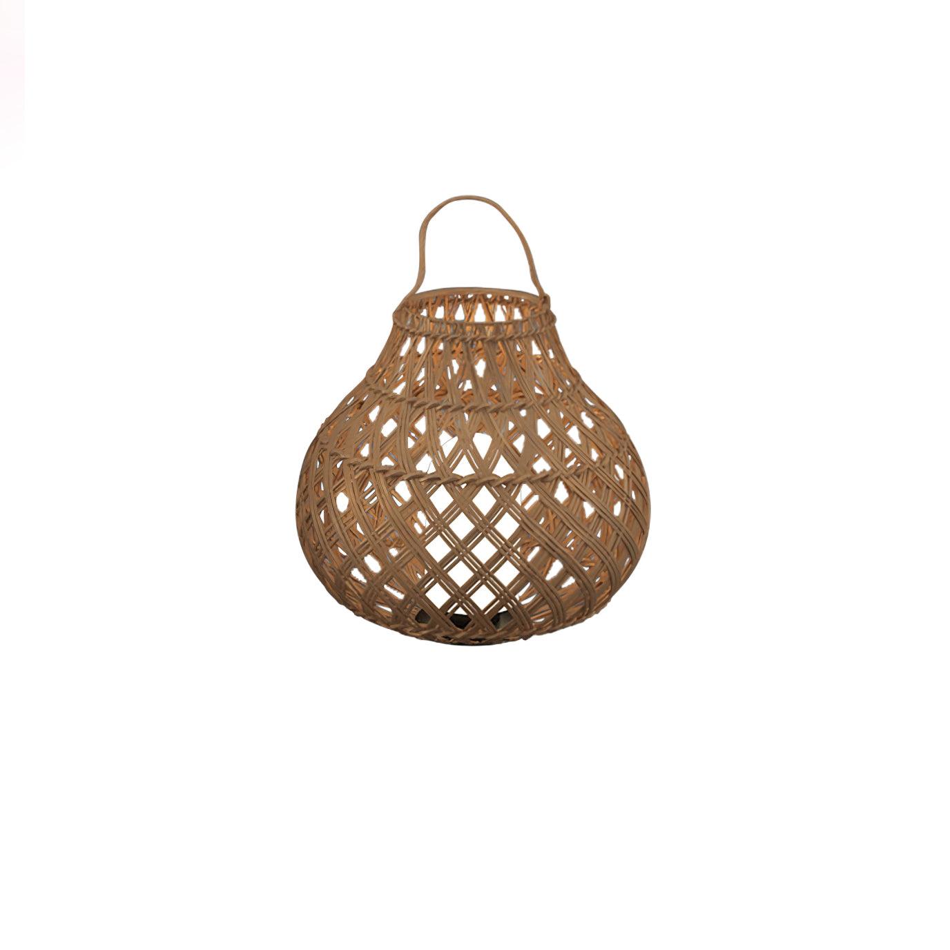 Isenor Woven Sphere Lantern Outdoor Lamp-Neutral Decor