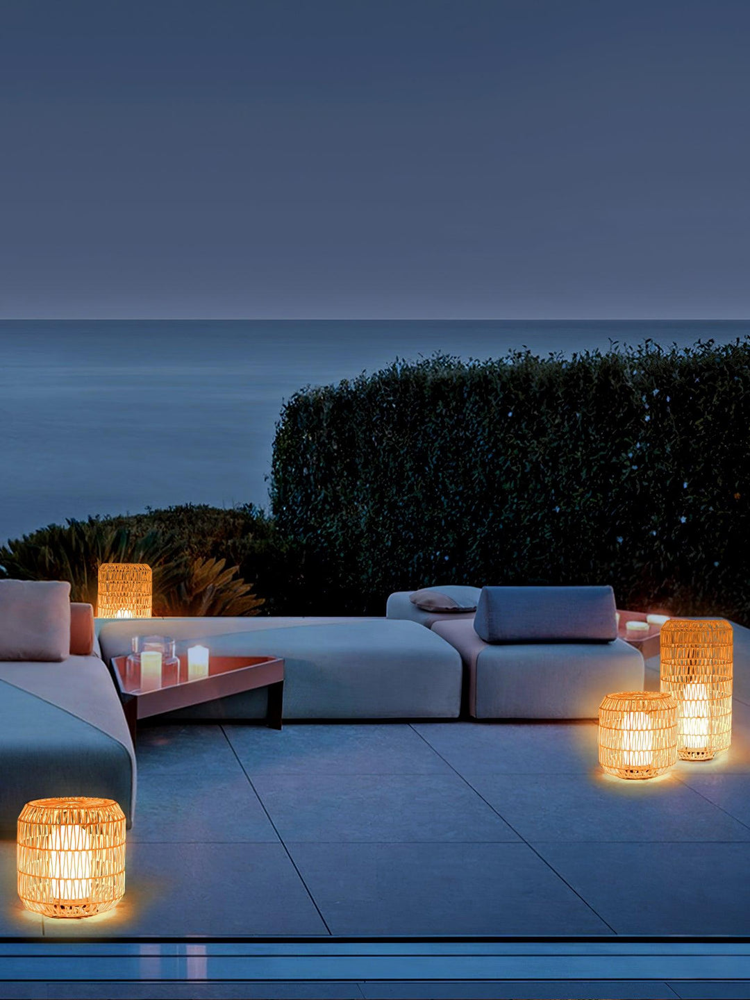 Genevieve Rattan Outdoor Table Light