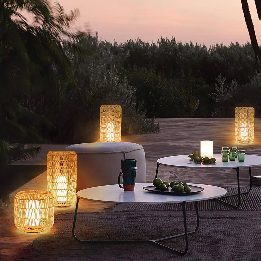 Genevieve Rattan Outdoor Table Light