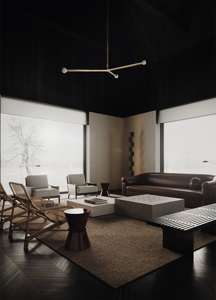 Arthur Modern Brass Wrapped Linear Chandelier-Neutral Decor