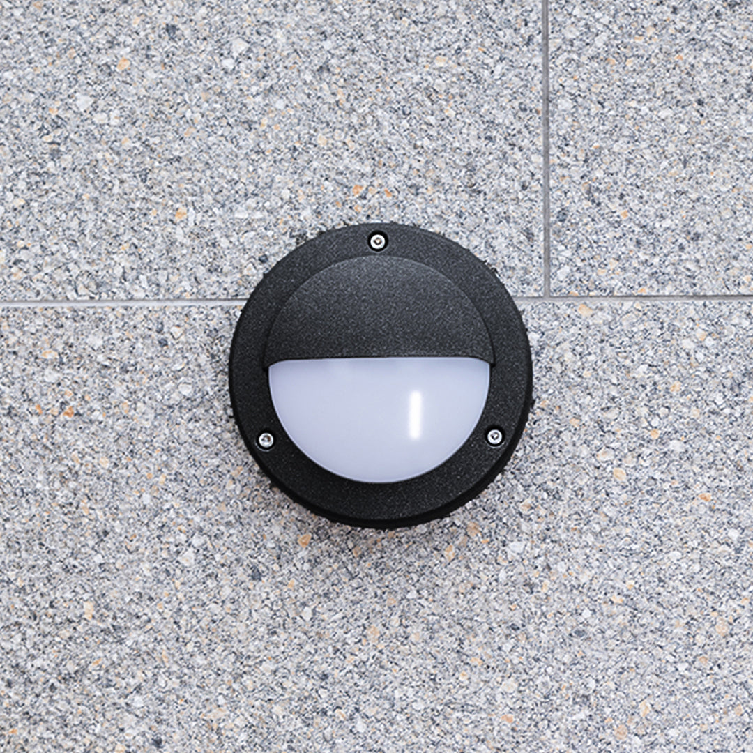 Maddox Round Minimalist Outdoor Wall Sconce