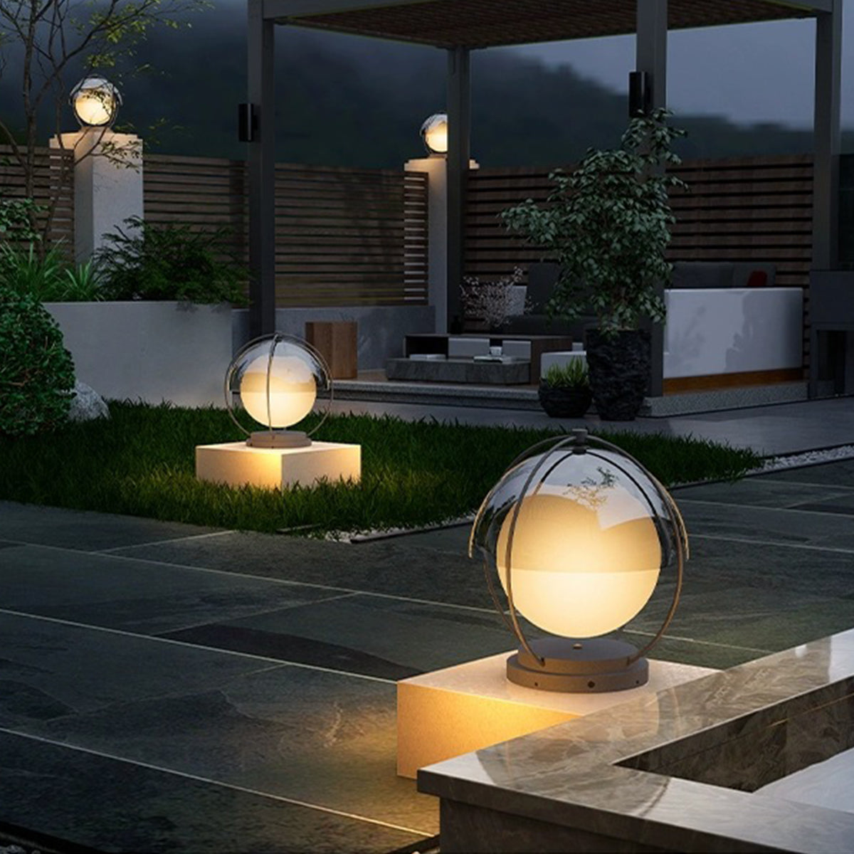 Redy Led Modern Minimalist Outdoor Pillar Lights