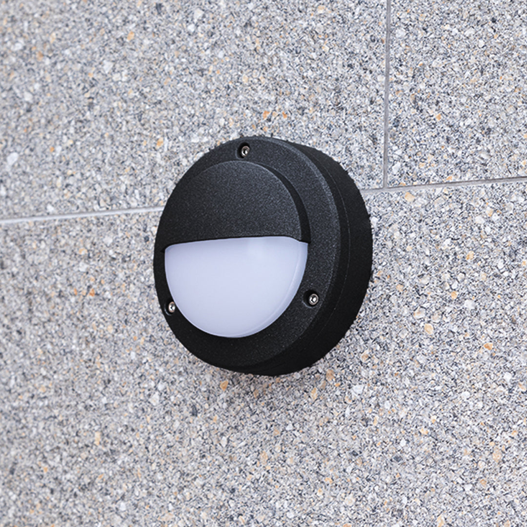 Maddox Round Minimalist Outdoor Wall Sconce