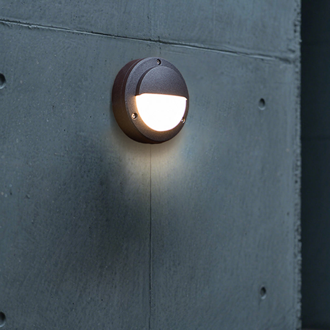 Maddox Round Minimalist Outdoor Wall Sconce