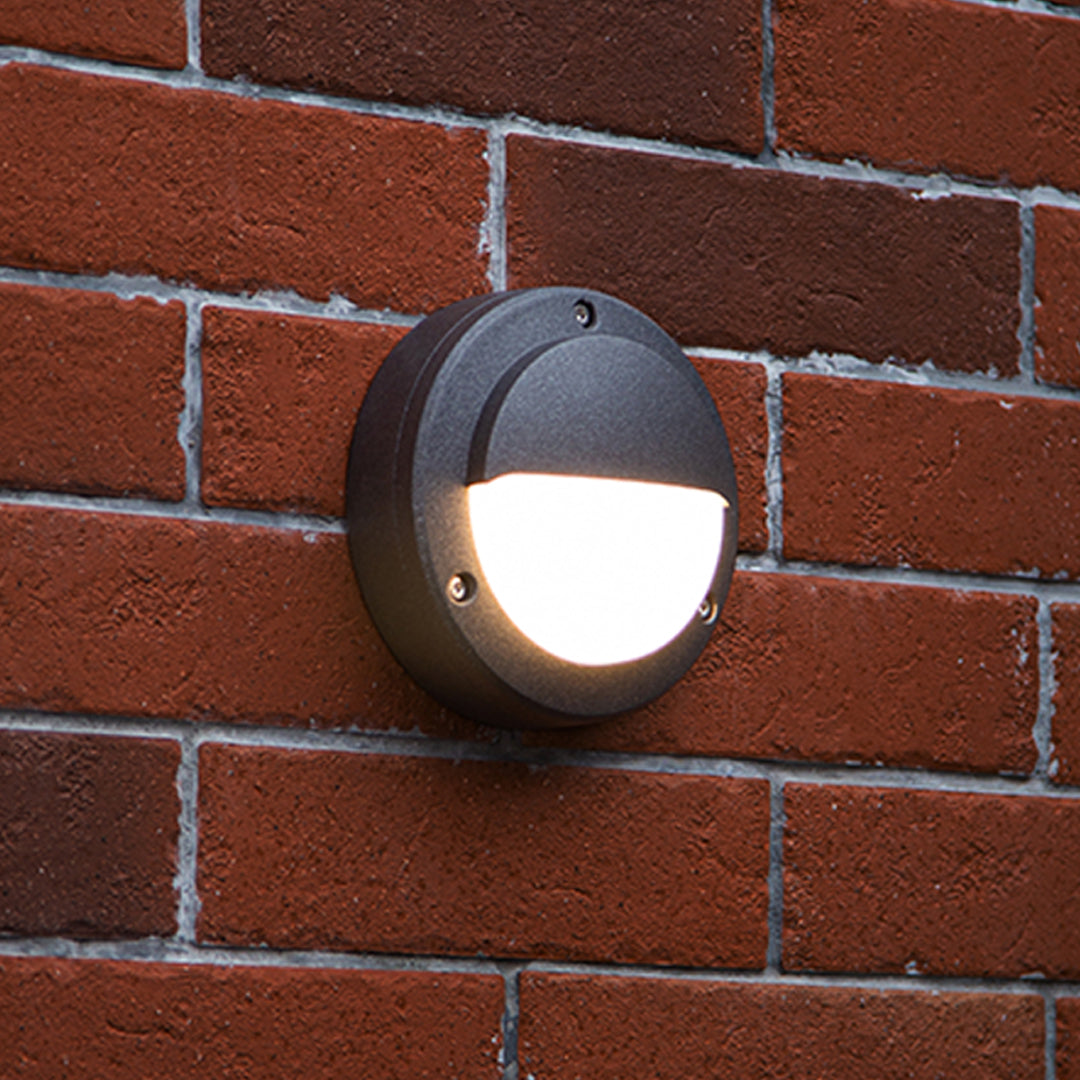 Maddox Round Minimalist Outdoor Wall Sconce