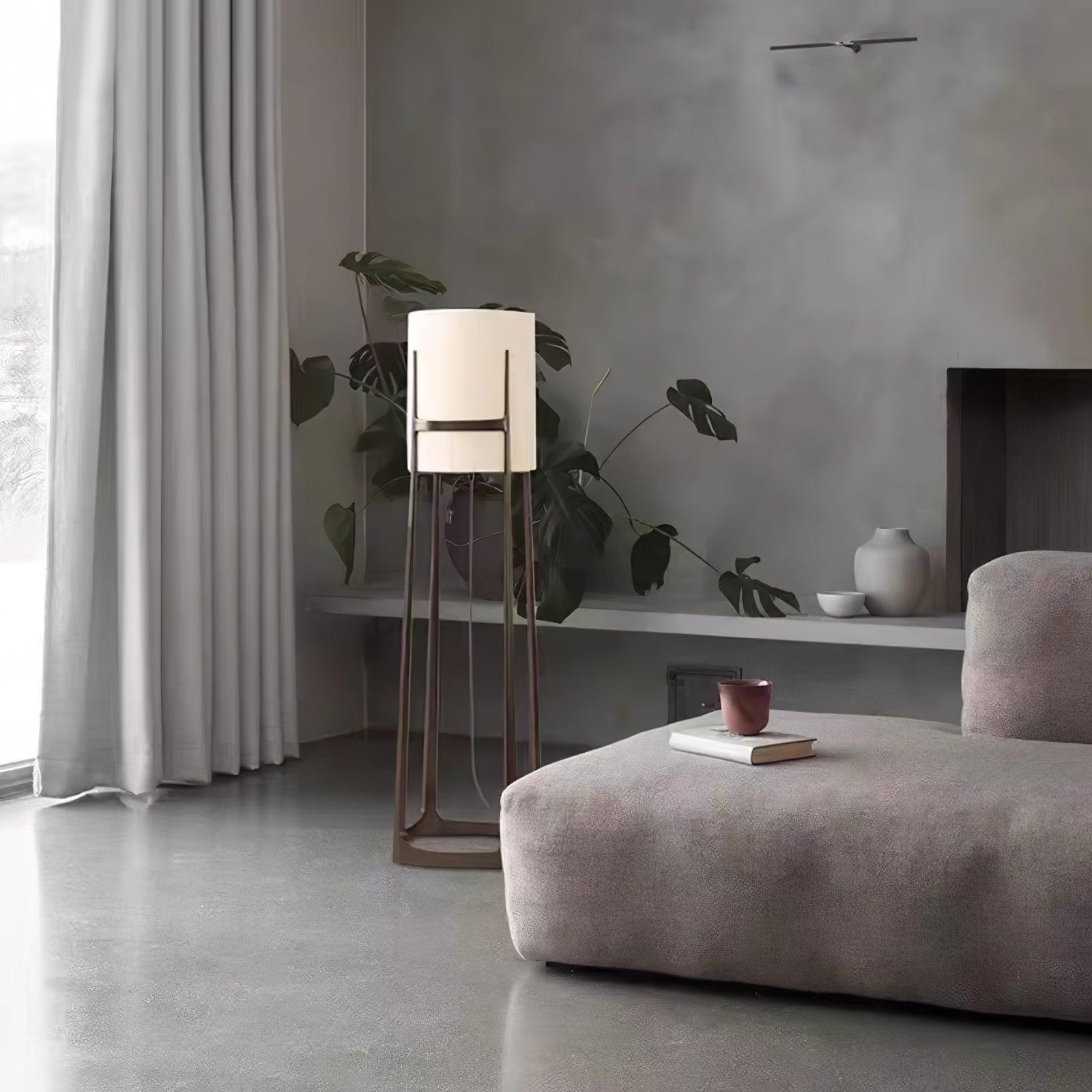 Liora Classic Fabric Floor Lamp-Neutral Decor