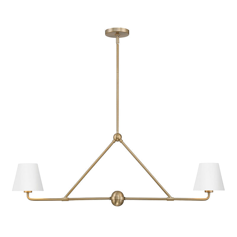 The Xavier Linear Pendant Lamp in a sleek black finish.