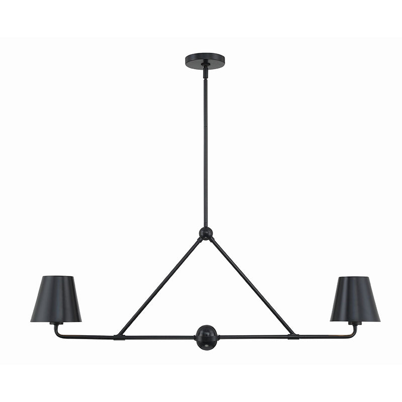 The Xavier Linear Pendant Lamp in a clean white finish.