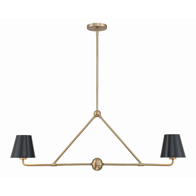Side profile of the Xavier Linear Pendant Lamp, highlighting its minimalist design.