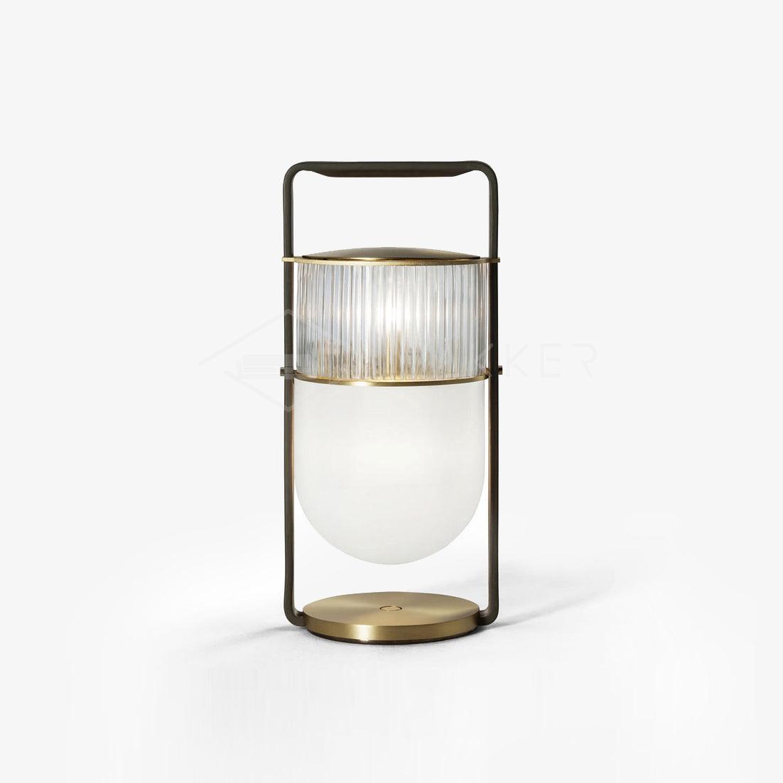 Kiorven Glass Artistic Table Lamp-Neutral Decor