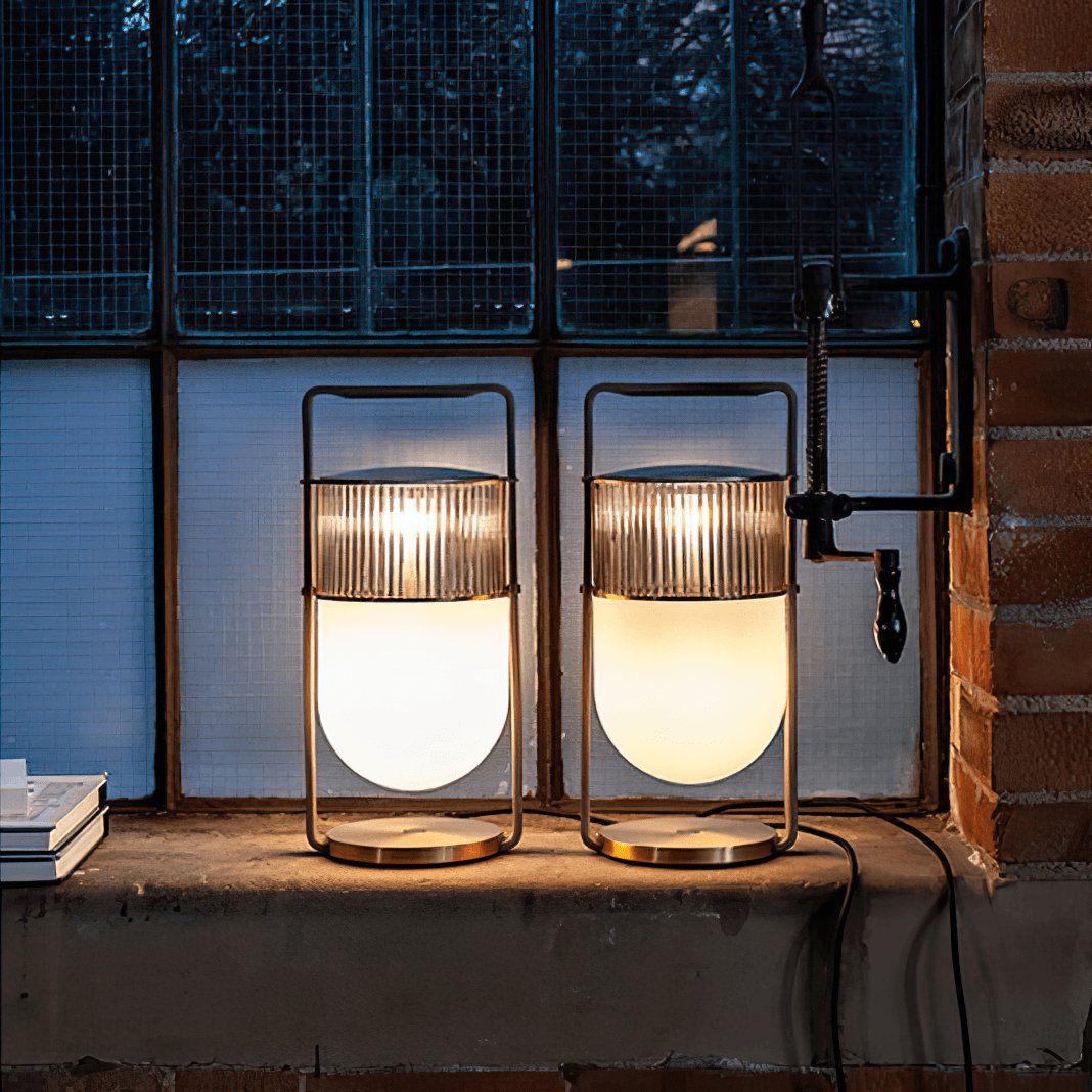 Kiorven Glass Artistic Table Lamp-Neutral Decor