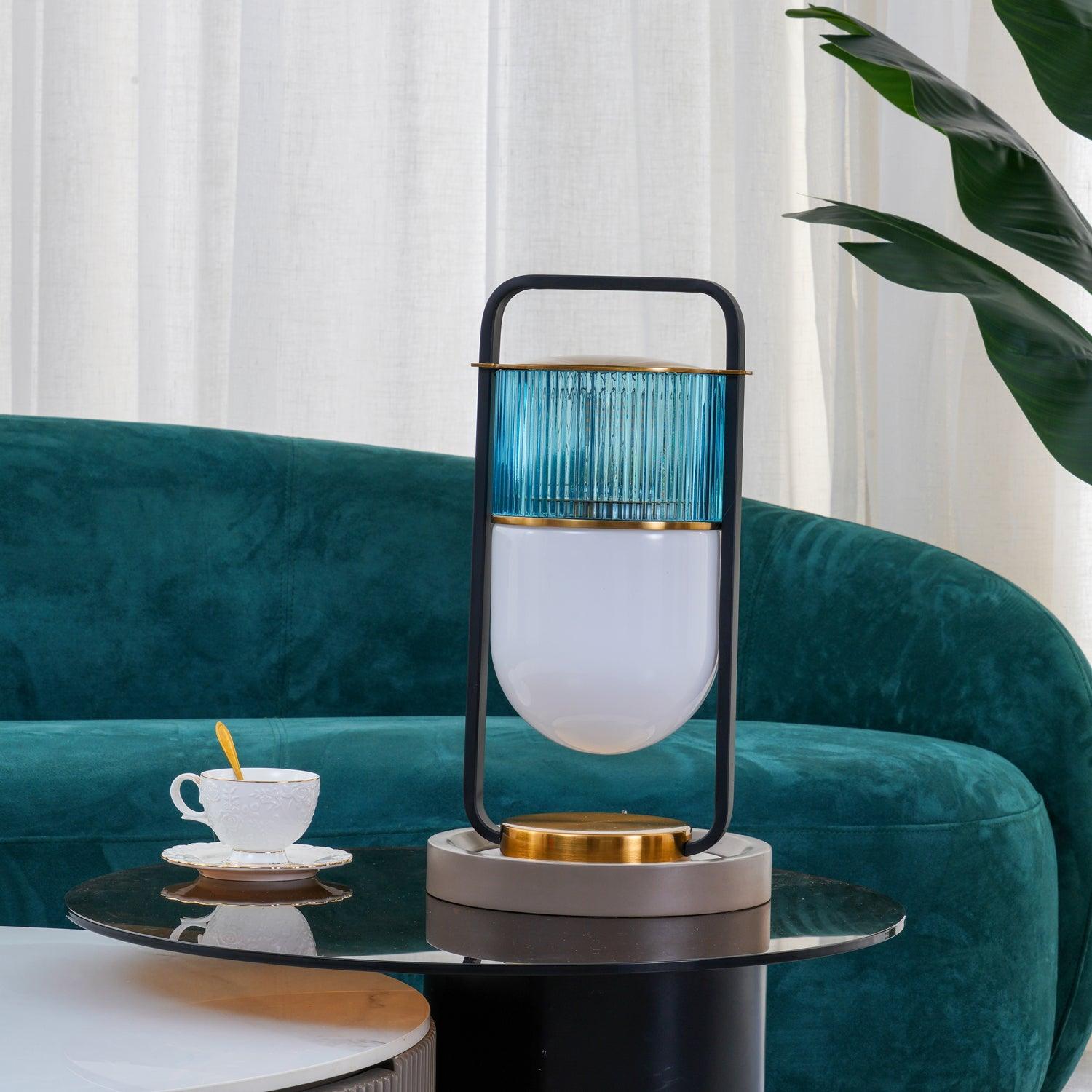 Kiorven Glass Artistic Table Lamp-Neutral Decor