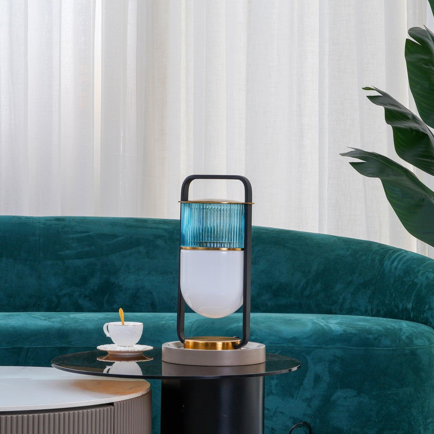 Kiorven Glass Artistic Table Lamp-Neutral Decor