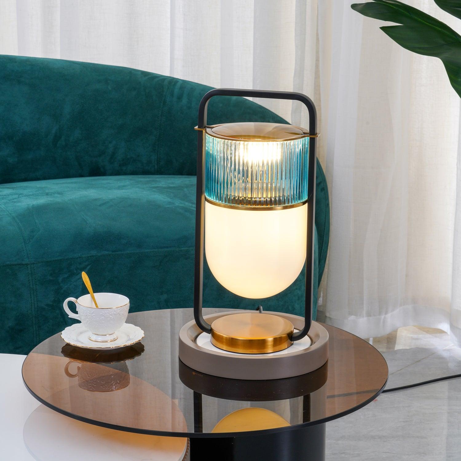 Kiorven Glass Artistic Table Lamp-Neutral Decor