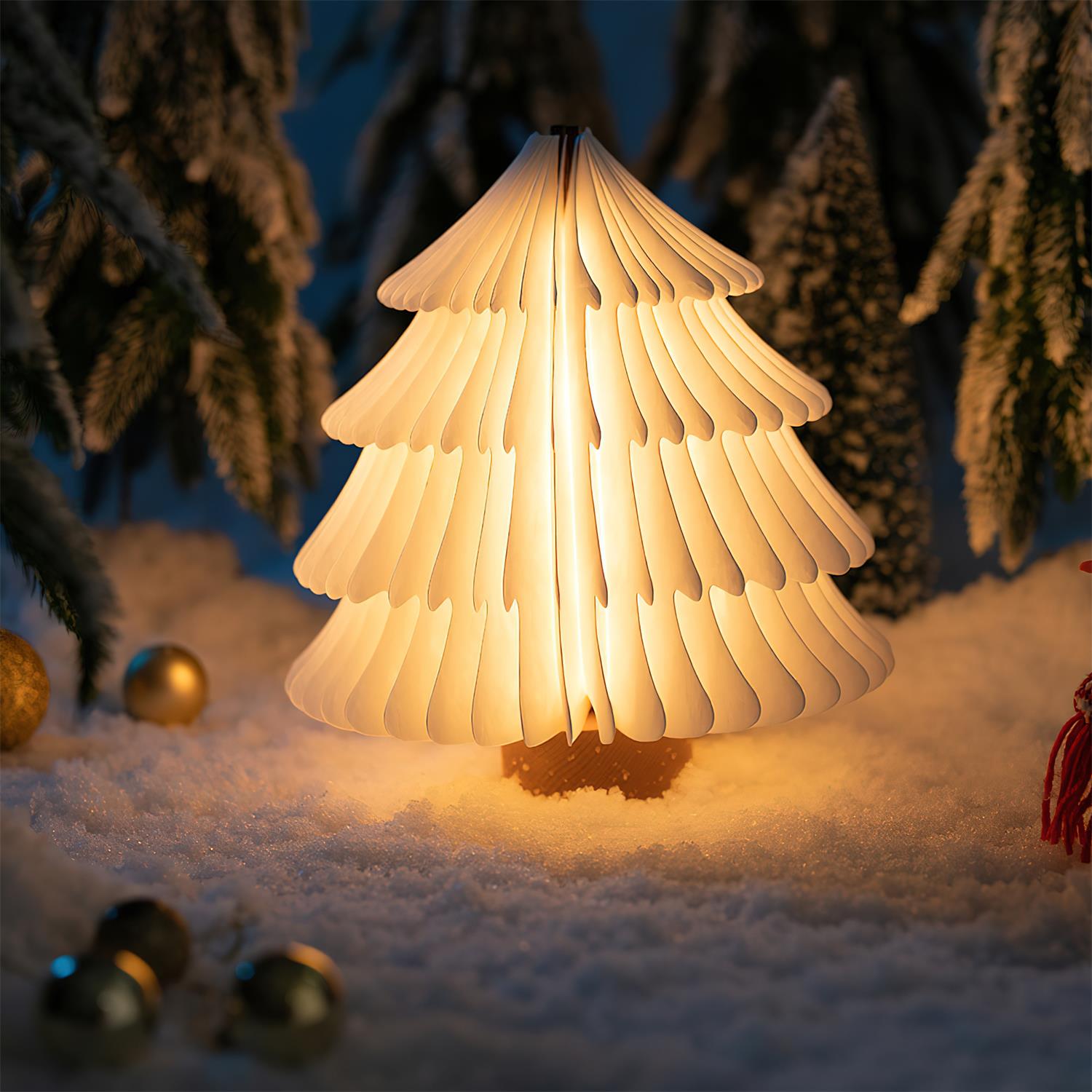 Xmas Tree Fold Table Lamp-Neutral Decor