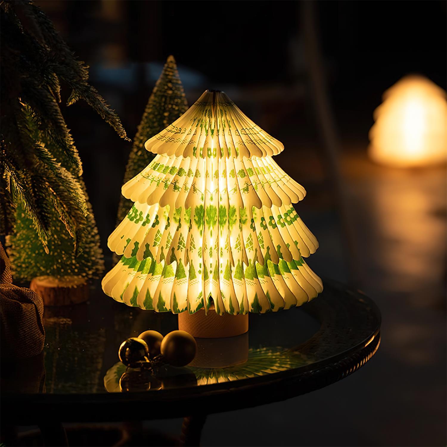 Xmas Tree Fold Table Lamp-Neutral Decor