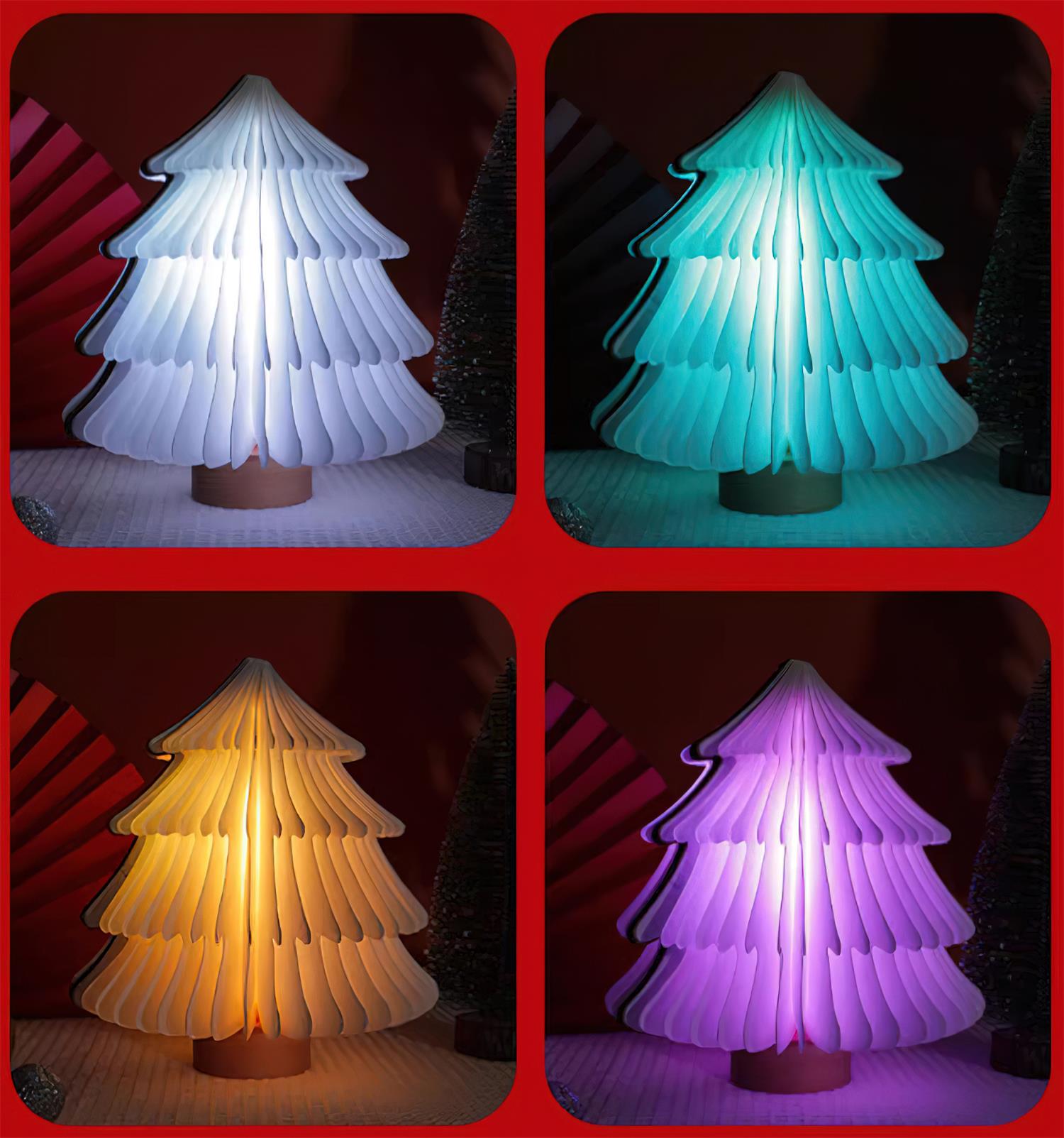 Xmas Tree Fold Table Lamp-Neutral Decor