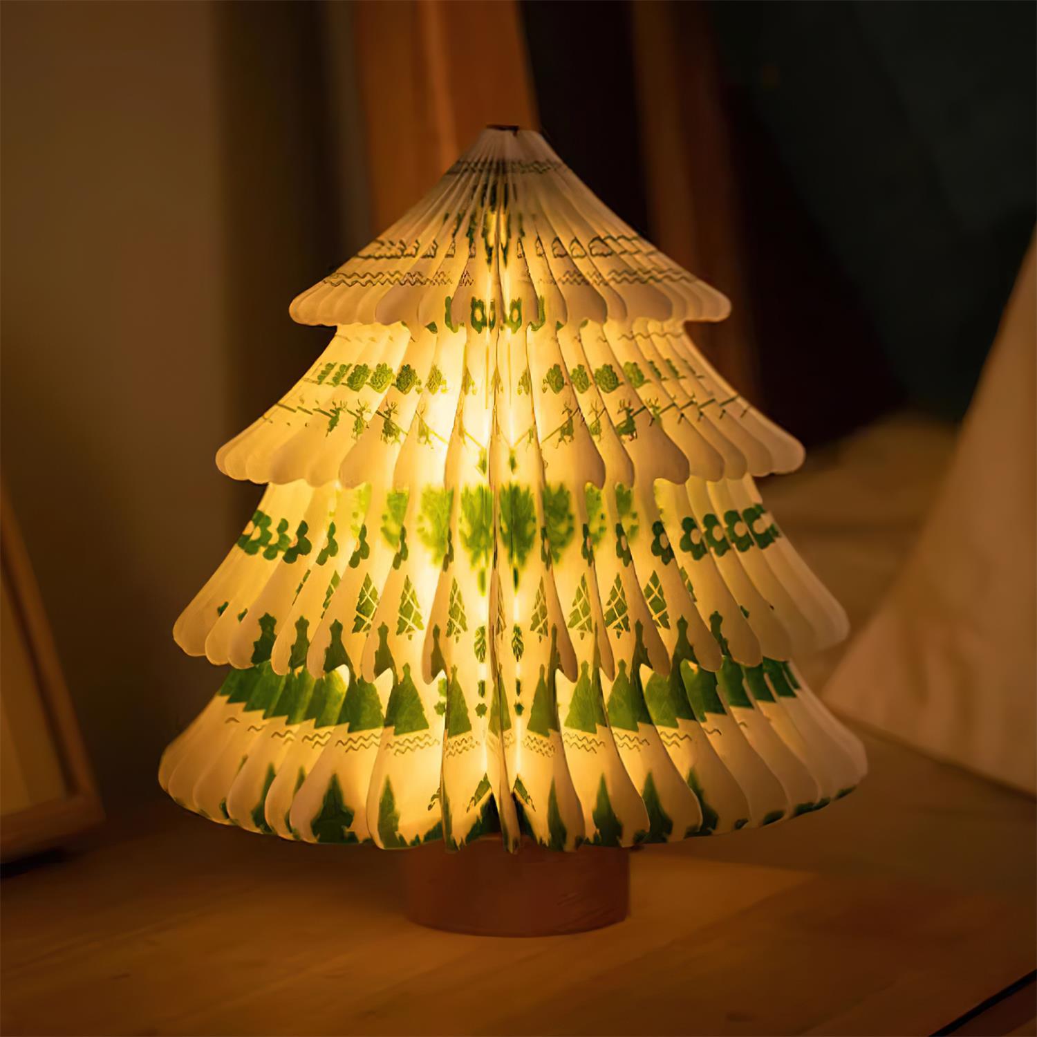 Xmas Tree Fold Table Lamp-Neutral Decor