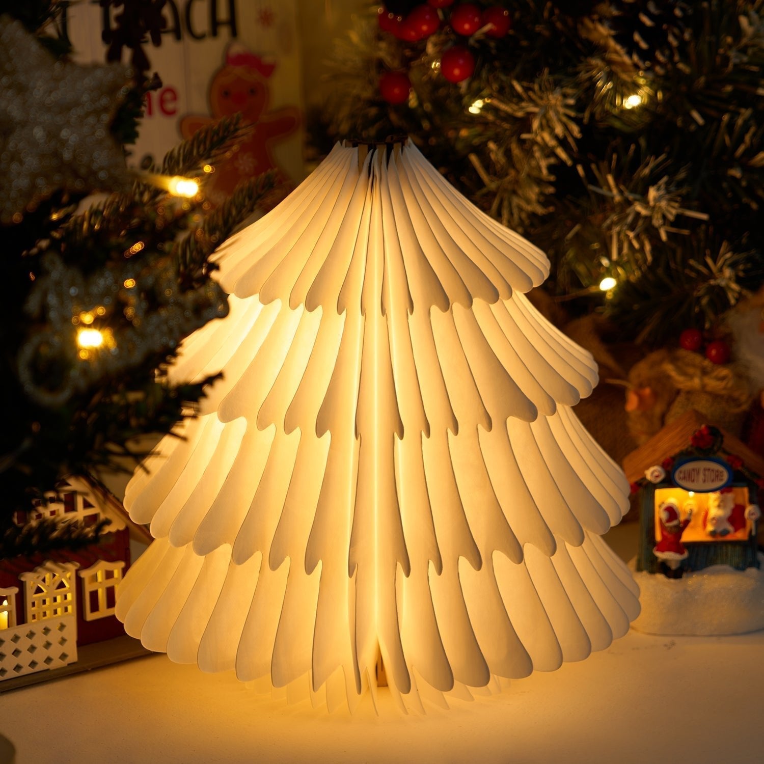 Xmas Tree Fold Table Lamp-Neutral Decor