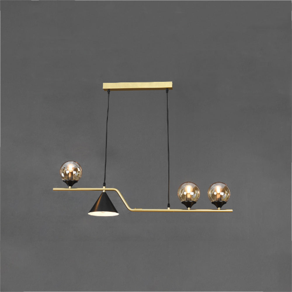 Arisha Modern LED Pendant Light Black/Gold Glass Living Room/Bedroom - Neutral Decor