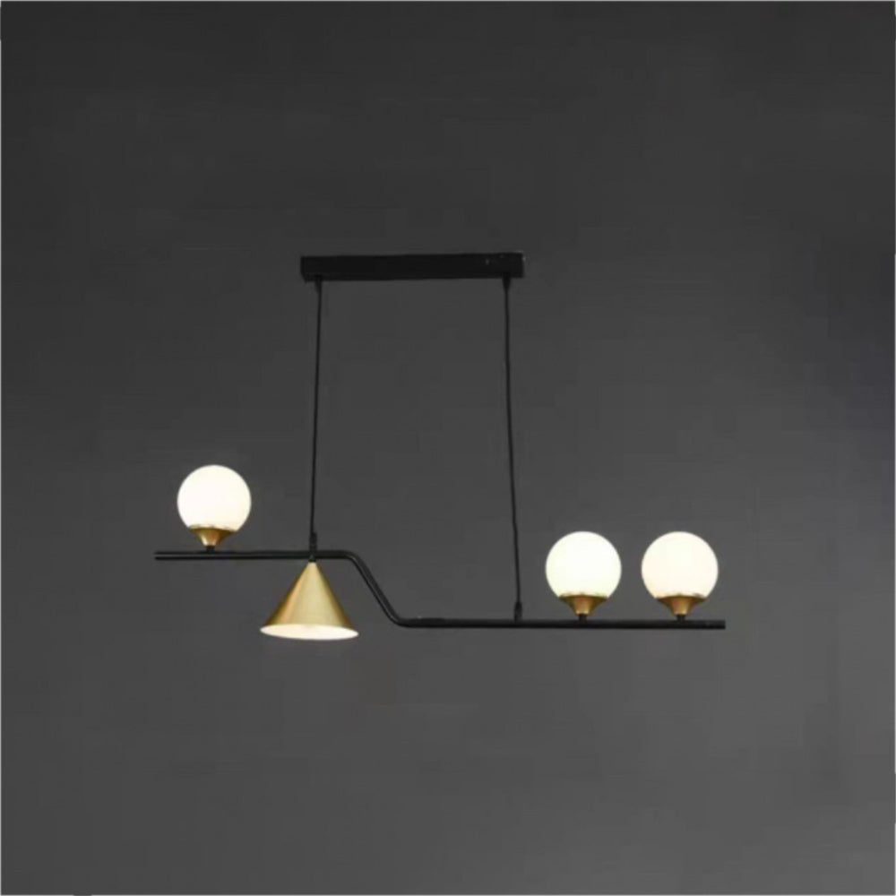 Arisha Modern LED Pendant Light Black/Gold Glass Living Room/Bedroom - Neutral Decor