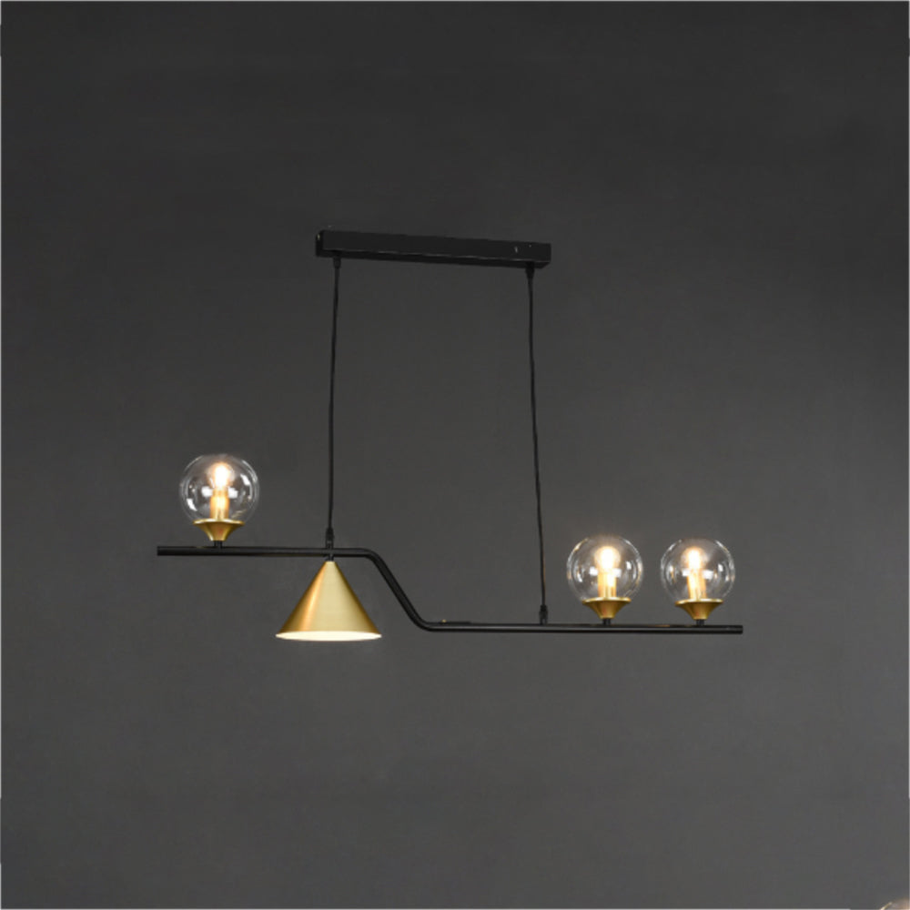 Arisha Modern LED Pendant Light Black/Gold Glass Living Room/Bedroom - Neutral Decor