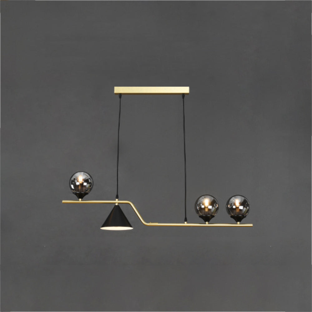 Arisha Modern LED Pendant Light Black/Gold Glass Living Room/Bedroom - Neutral Decor