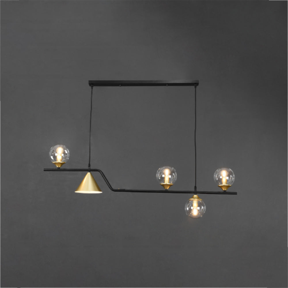 Arisha Modern LED Pendant Light Black/Gold Glass Living Room/Bedroom - Neutral Decor