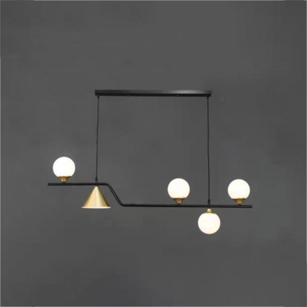 Arisha Modern LED Pendant Light Black/Gold Glass Living Room/Bedroom - Neutral Decor