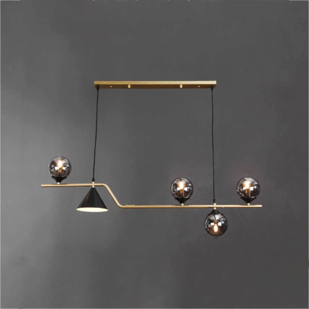 Arisha Modern LED Pendant Light Black/Gold Glass Living Room/Bedroom - Neutral Decor