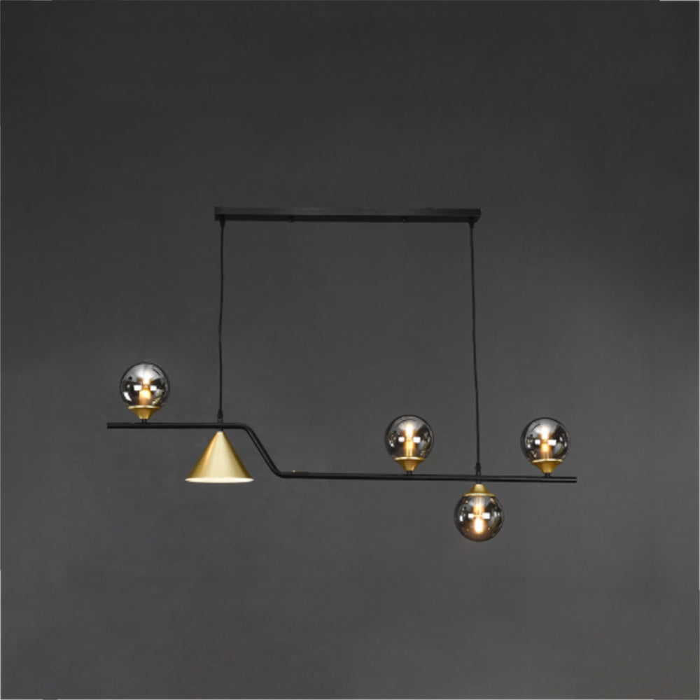 Arisha Modern LED Pendant Light Black/Gold Glass Living Room/Bedroom - Neutral Decor