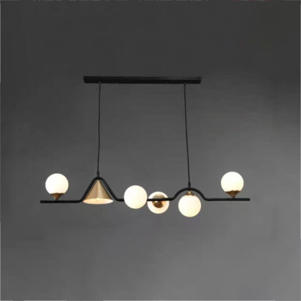 Arisha Modern LED Pendant Light Black/Gold Glass Living Room/Bedroom - Neutral Decor