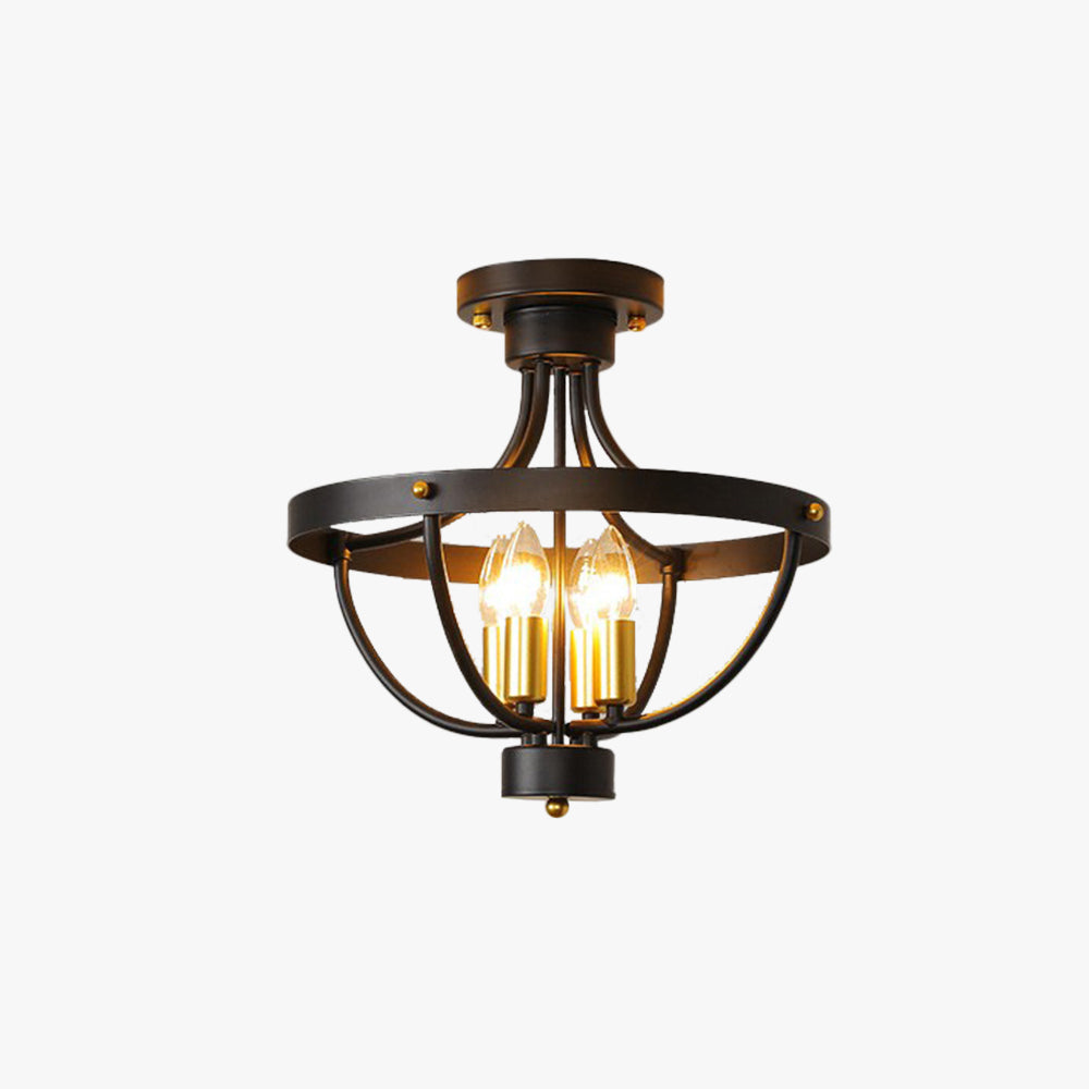 Silva Vintage LED Pendant Light Matte Black Metal Dining Room - Neutral Decor