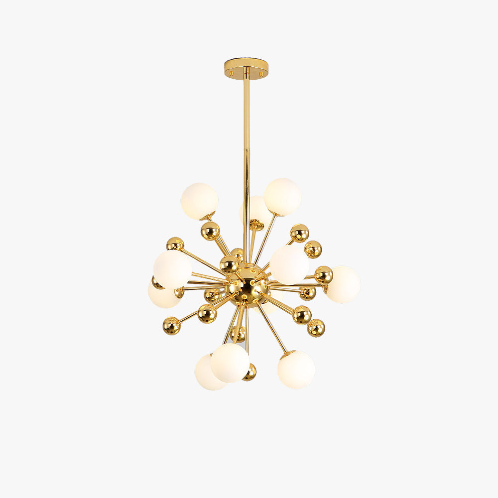 Valentina Nordic Firework LED Chandelier Golden Metal Living Room - Neutral Decor