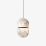 Satatr Alabaster Pendant Light Capsule-shaped-Neutral Decor