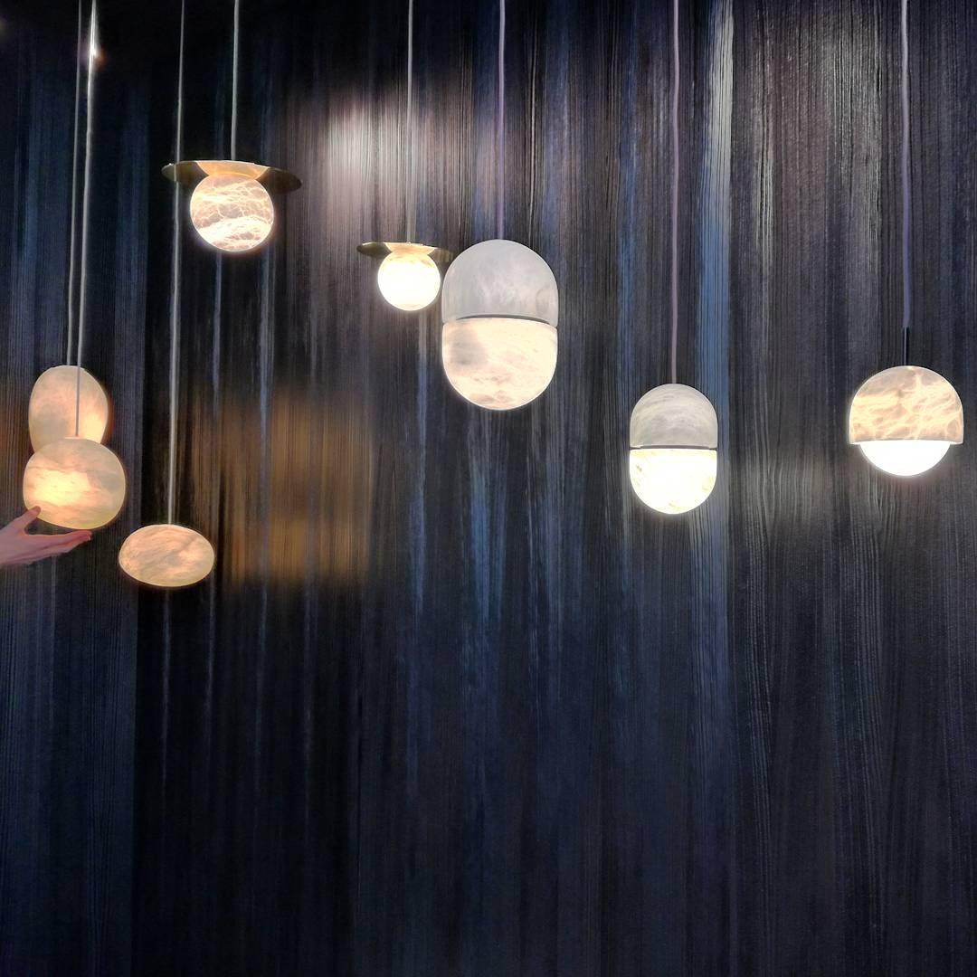 Satatr Alabaster Pendant Light Capsule-shaped-Neutral Decor