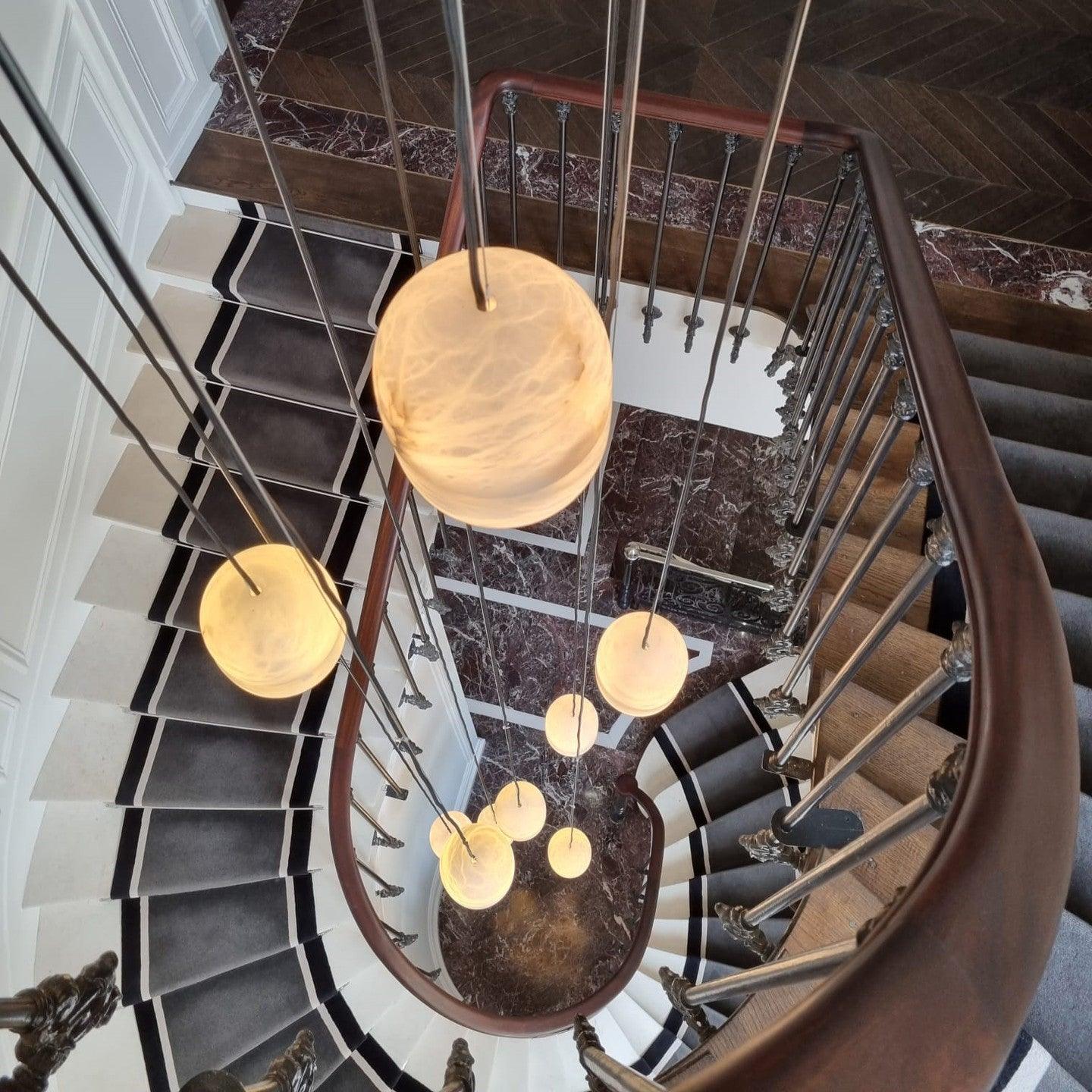 Satatr Alabaster Pendant Light Capsule-shaped-Neutral Decor