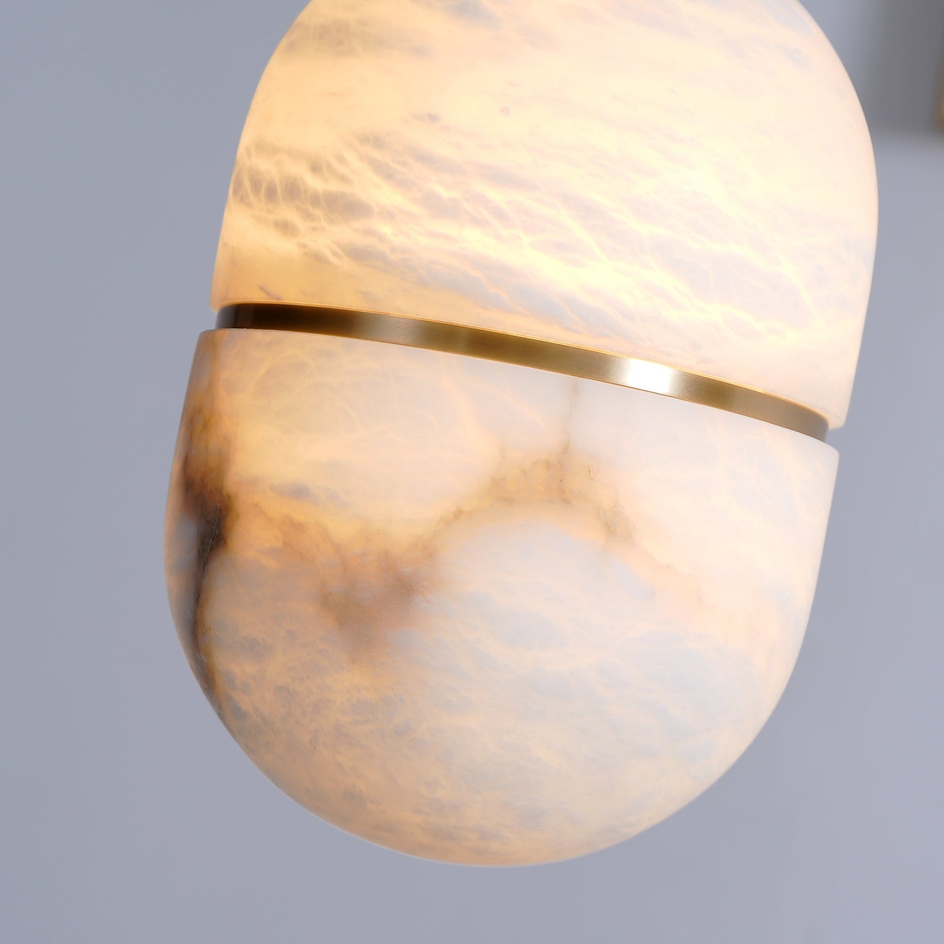 Satatr Alabaster Pendant Light Capsule-shaped-Neutral Decor