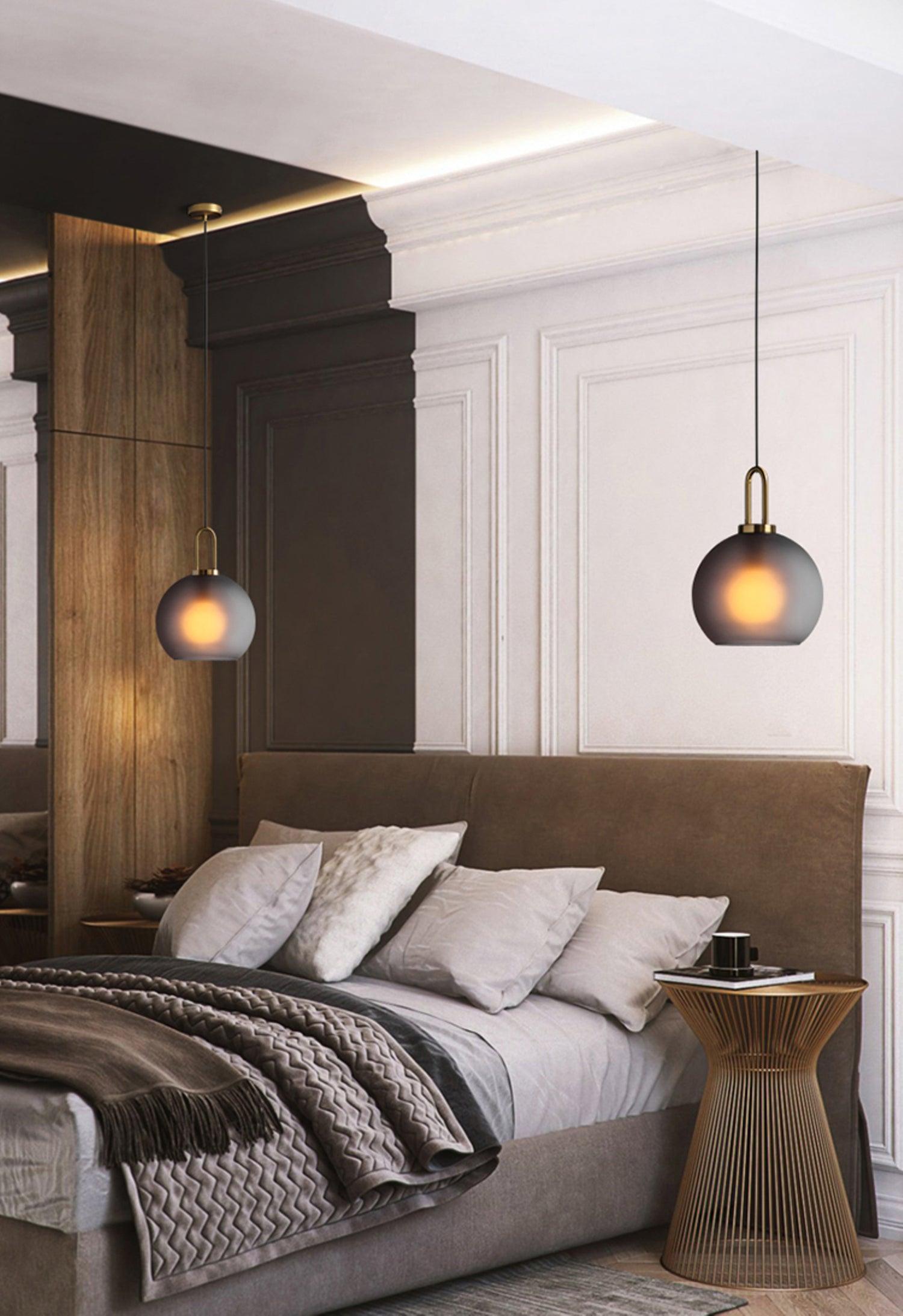 Lustra Pendant Lamp Pendulum Glass-Neutral Decor