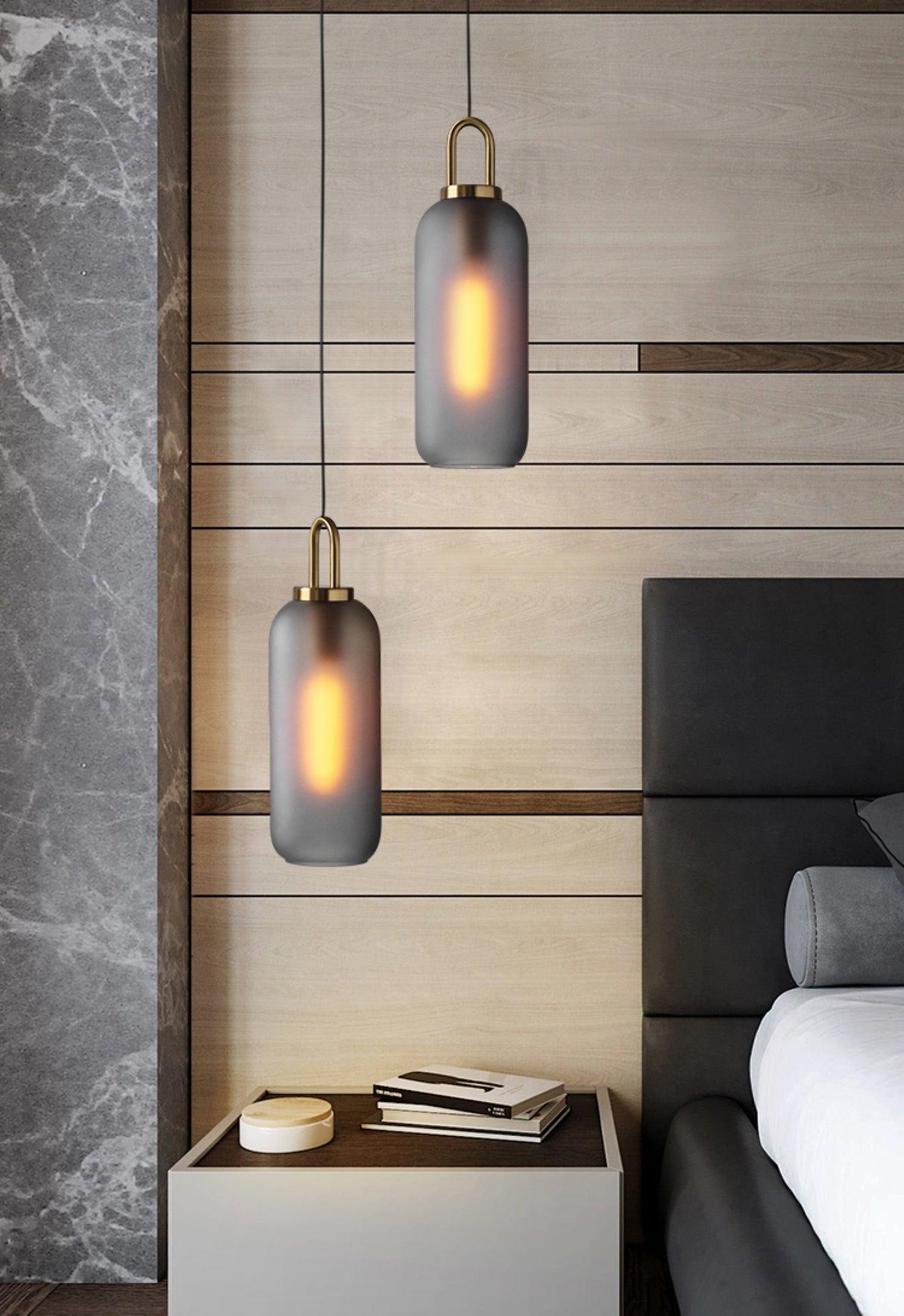 Lustra Pendant Lamp Pendulum Glass-Neutral Decor