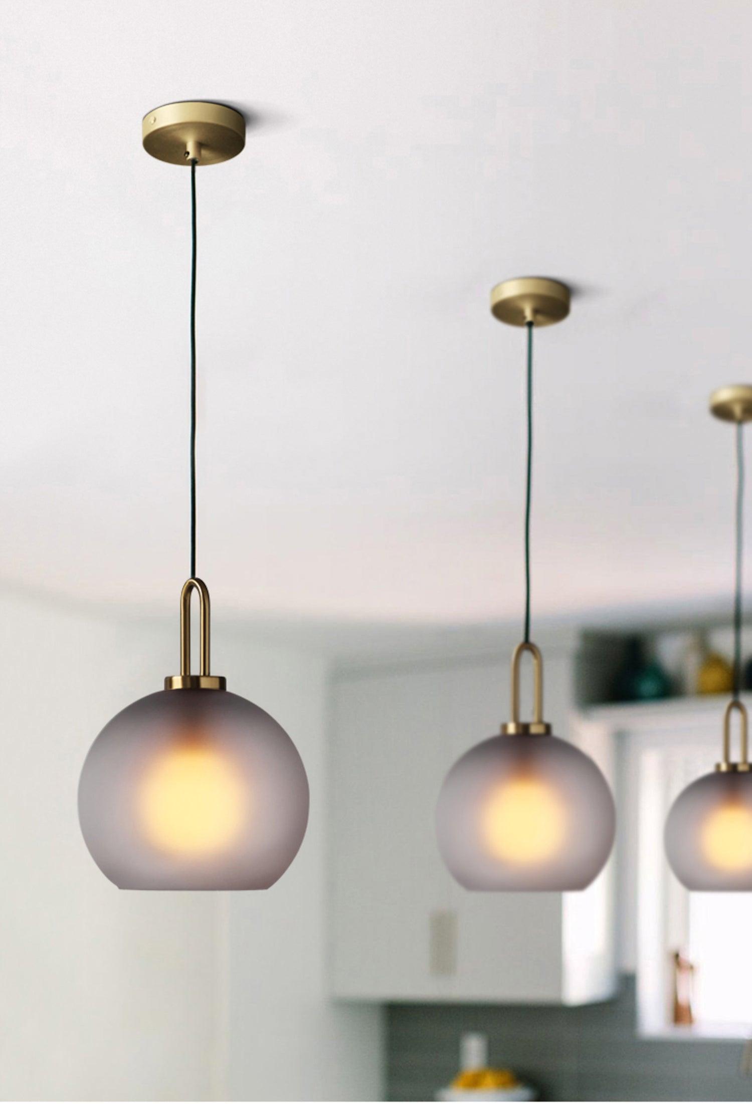 Lustra Pendant Lamp Pendulum Glass-Neutral Decor