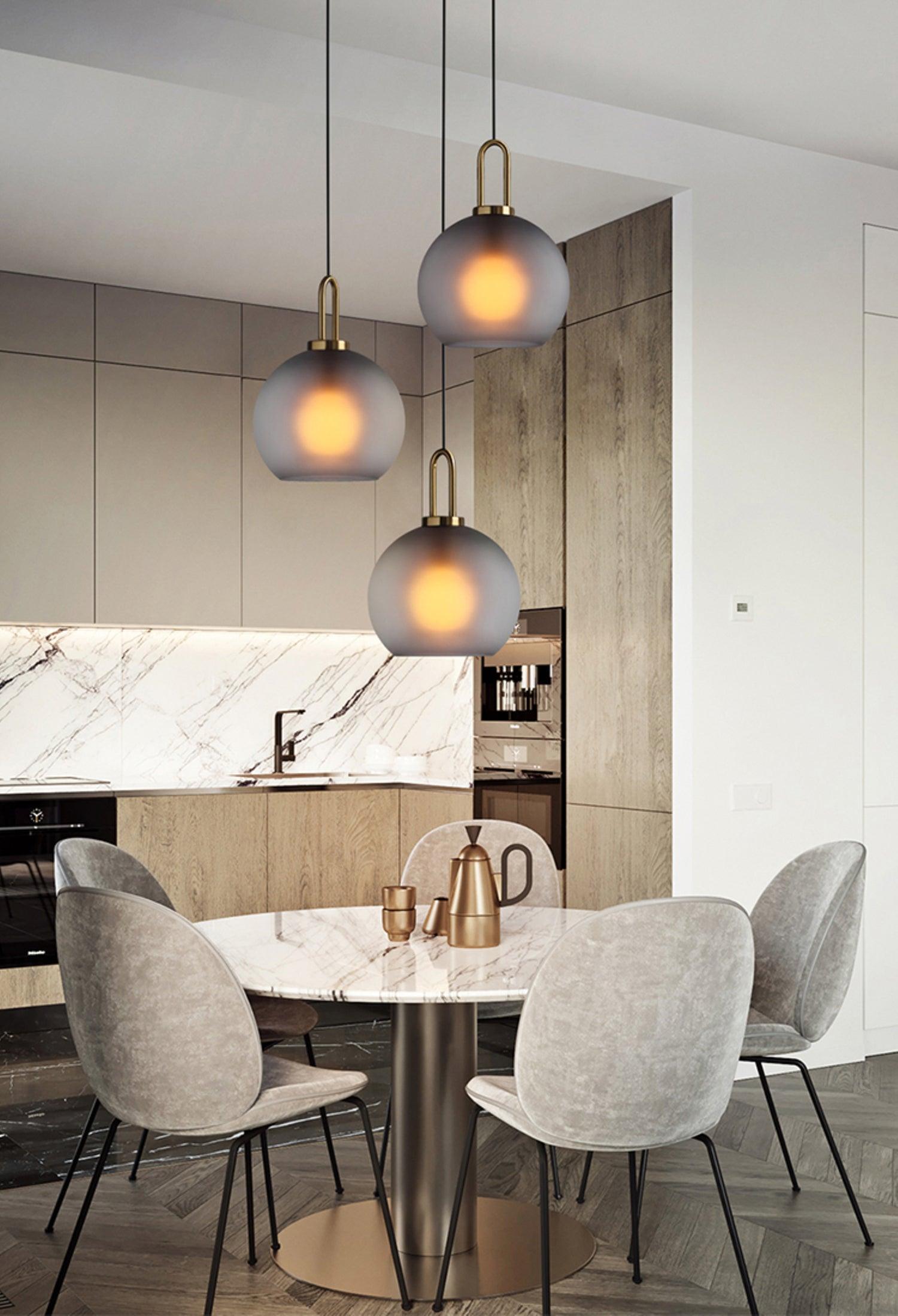 Lustra Pendant Lamp Pendulum Glass-Neutral Decor