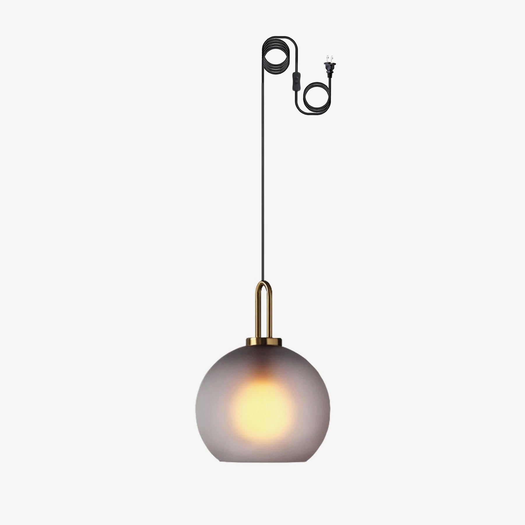 Sevelo Pendant Lamp Frosted Glass Swag Adjustable-Neutral Decor