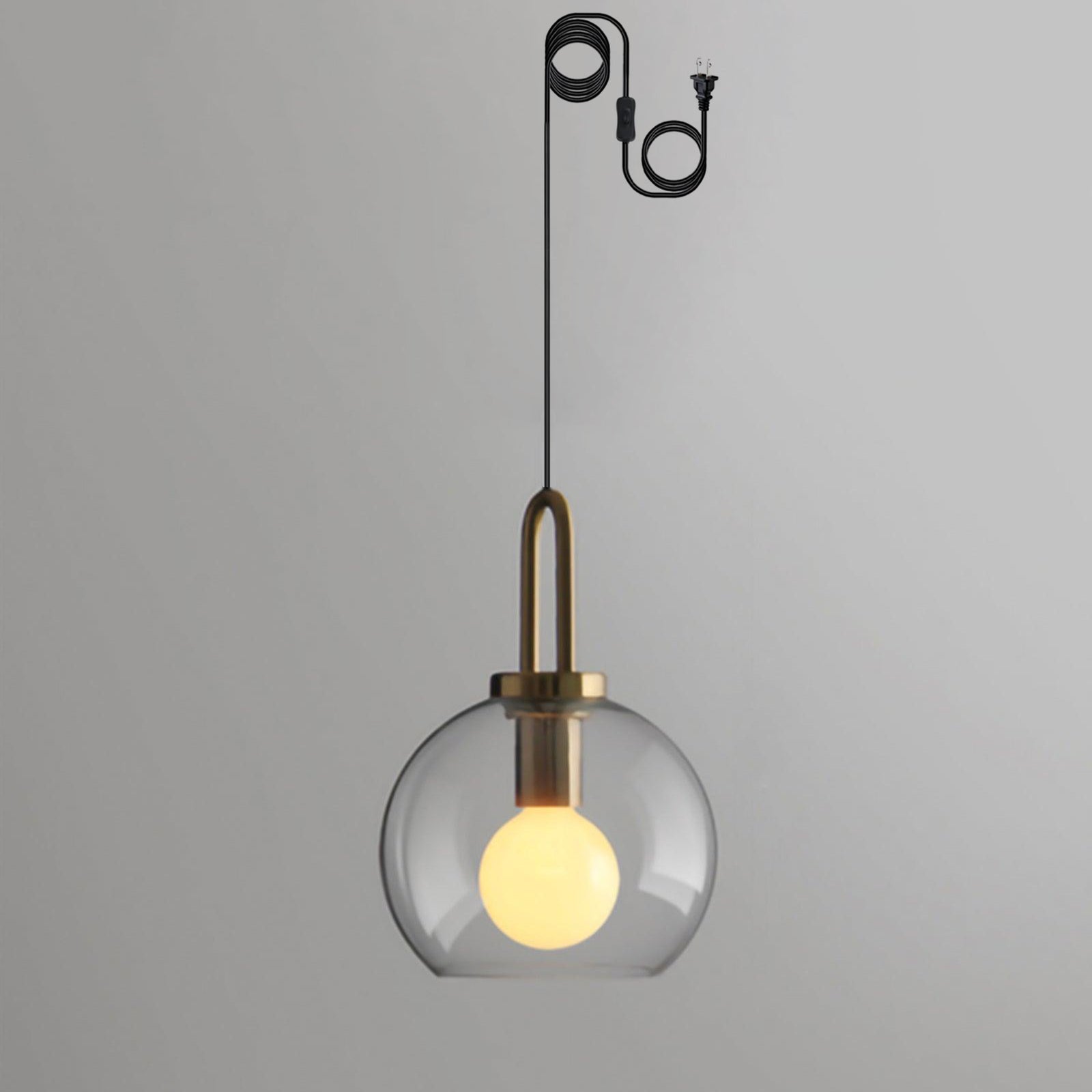Sevelo Pendant Lamp Frosted Glass Swag Adjustable-Neutral Decor