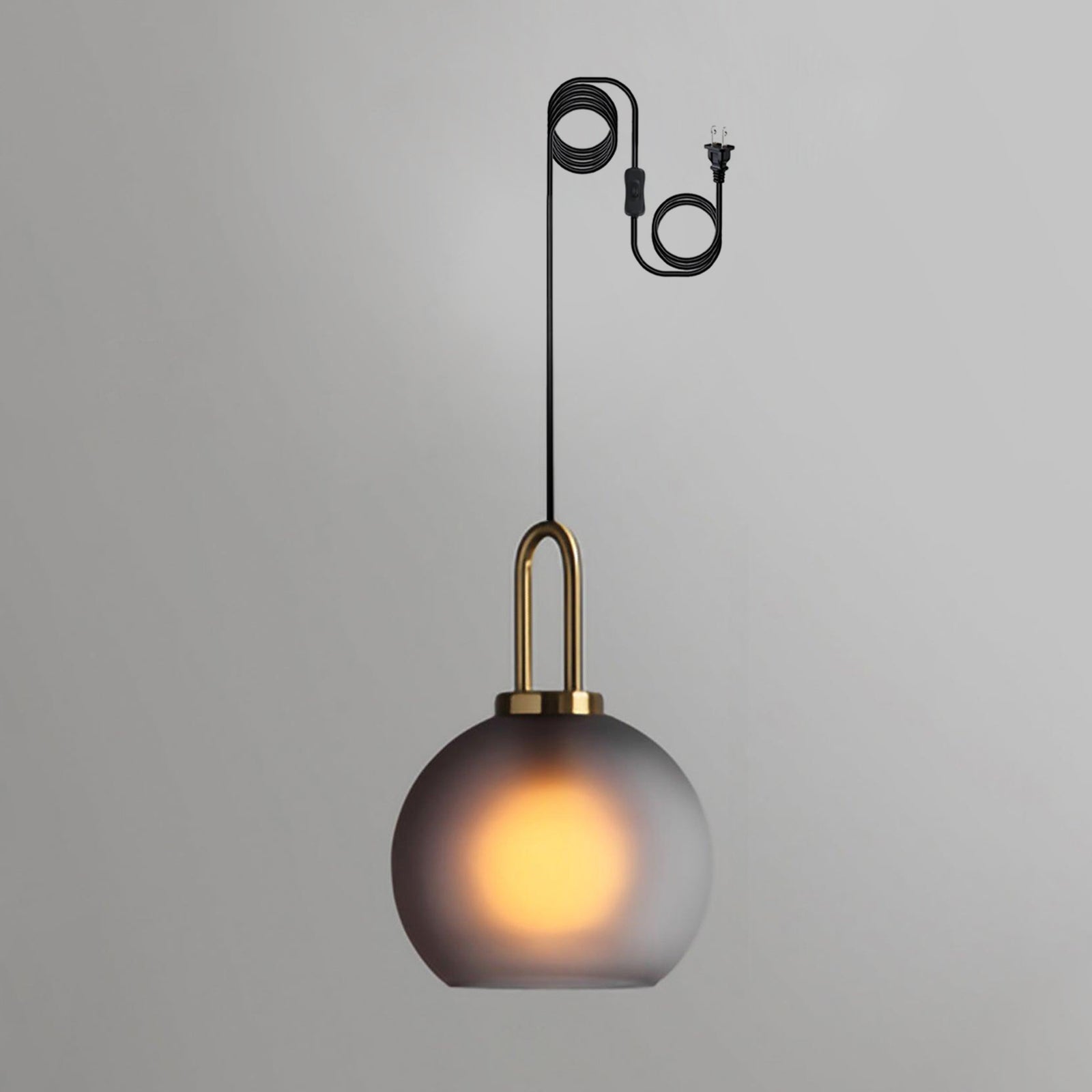 Sevelo Pendant Lamp Frosted Glass Swag Adjustable-Neutral Decor