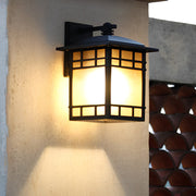 Dillon Square Retro Vintage Glass Outdoor Wall Lights