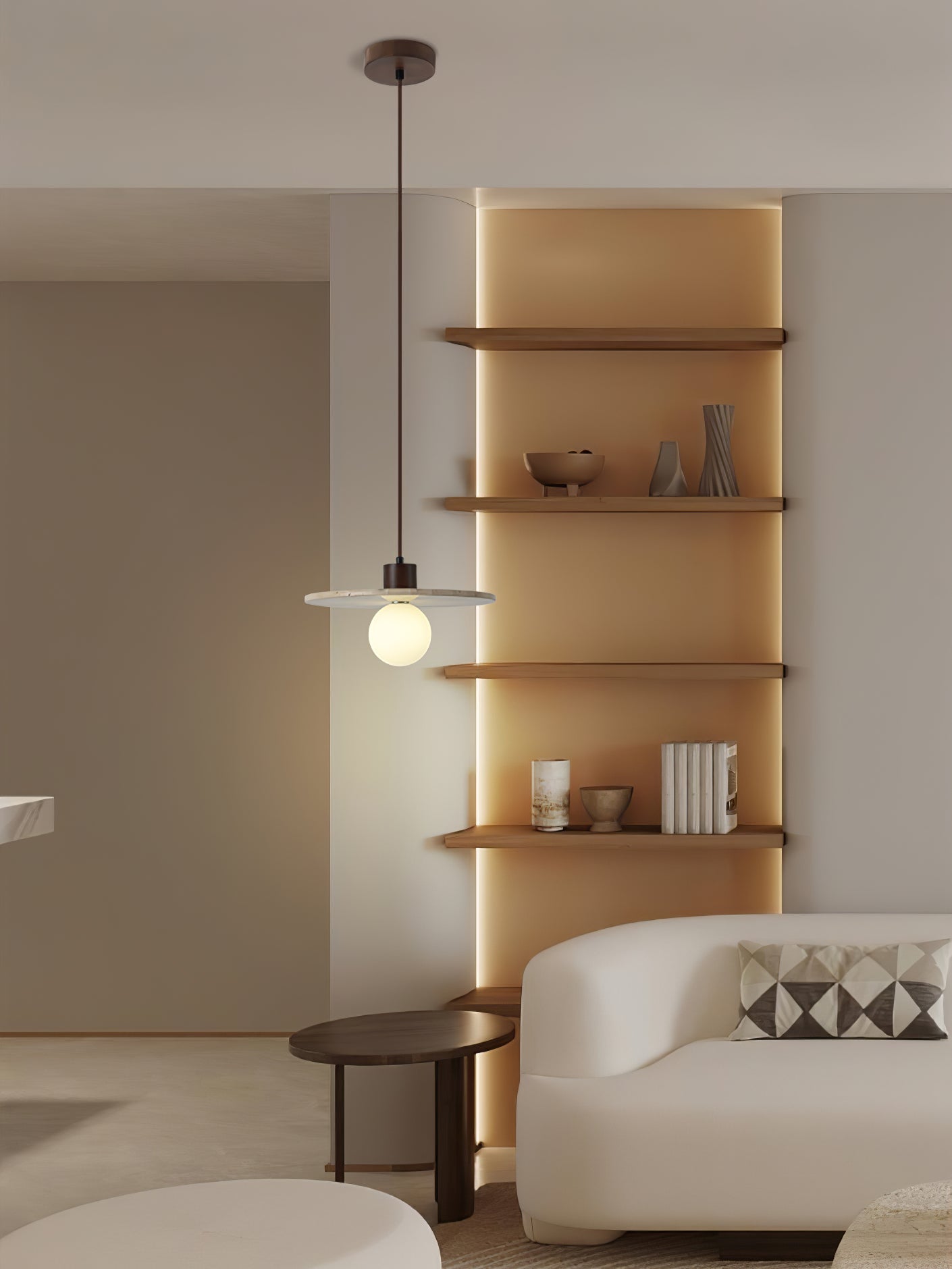 Ritta Travertine Pendant Light Six Style