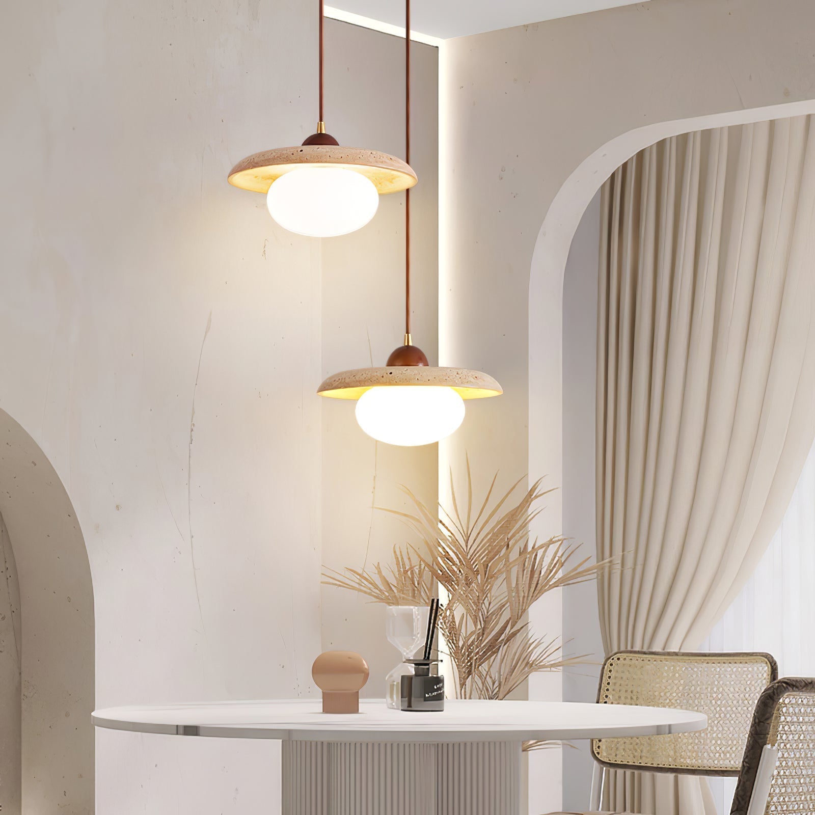 Ritta Travertine Pendant Light Six Style