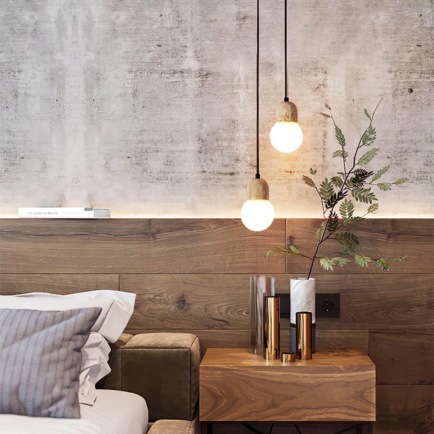 Ritta Travertine Pendant Light Six Style